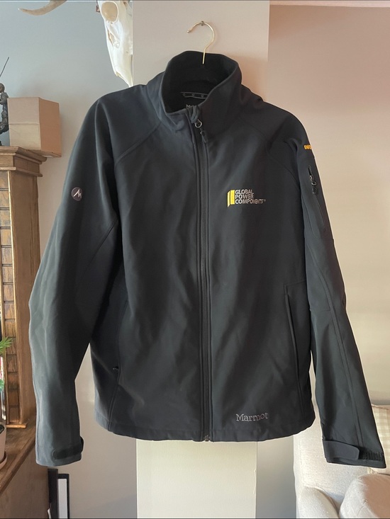 Marmot Other - Marmot Black Lightweight Softshell Jacket with Logo